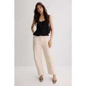 Citizens of Humanity Off-White Miro Barrel Jeans Size 31 with Stains